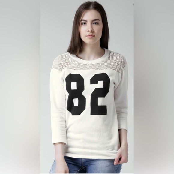 Forever 21 82 Sweatshirt with Mesh Neckline - Picture 1 of 3